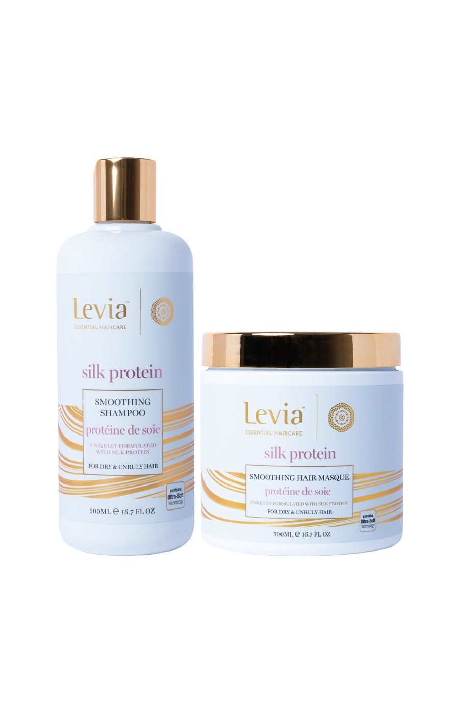 Shampoing & masque lissants - Protéine de soie - Cheveux secs & indisciplinés - 2 x 500 ml