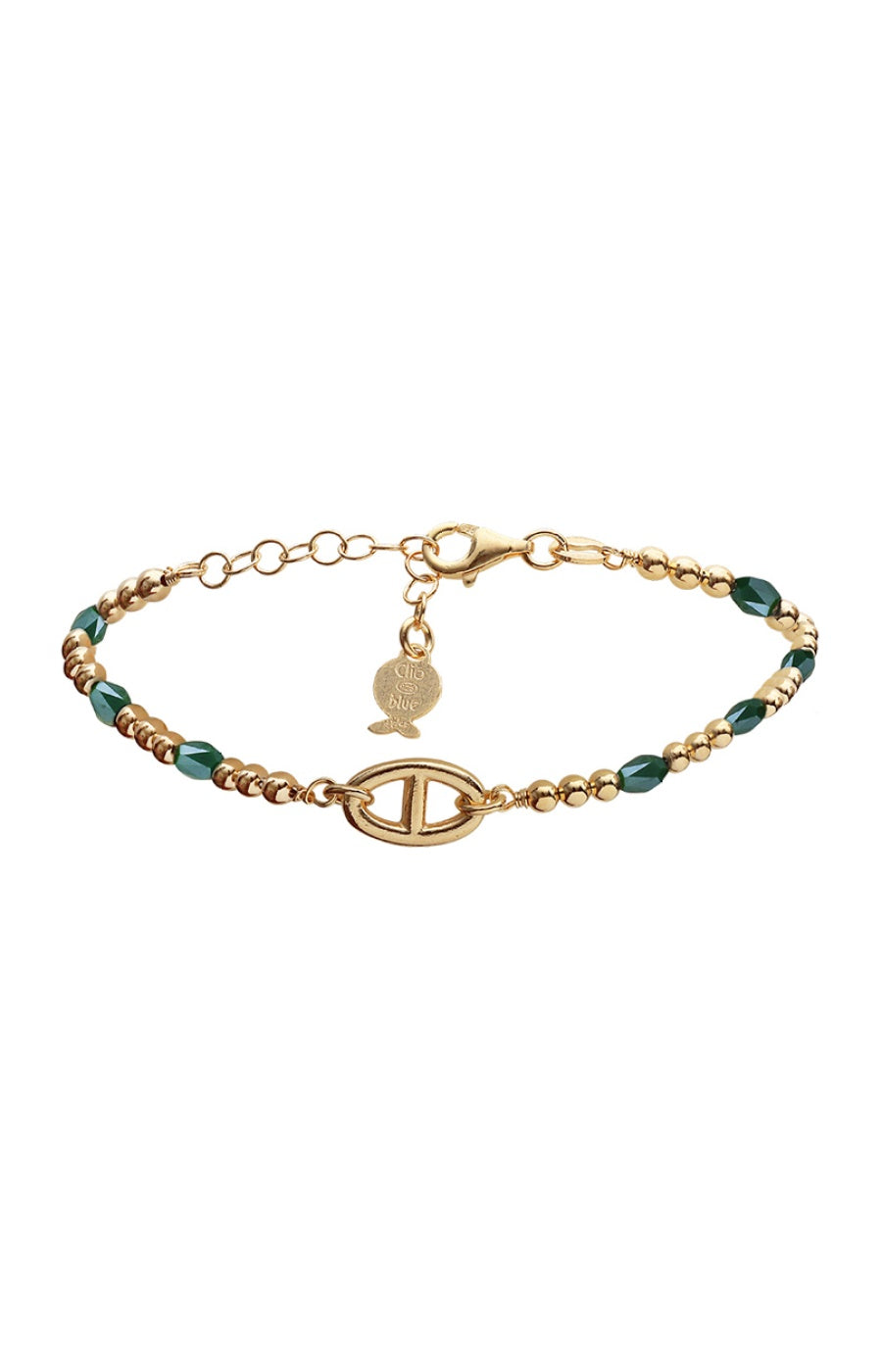 Bracelet - Argent doré & cristal