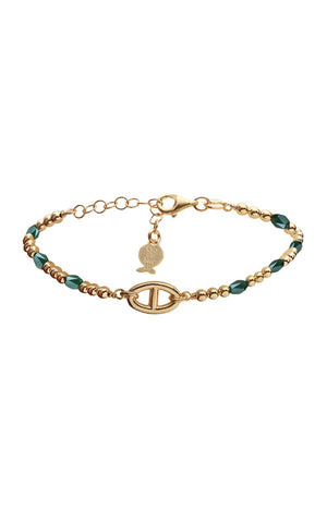 Bracelet - Argent doré & cristal
