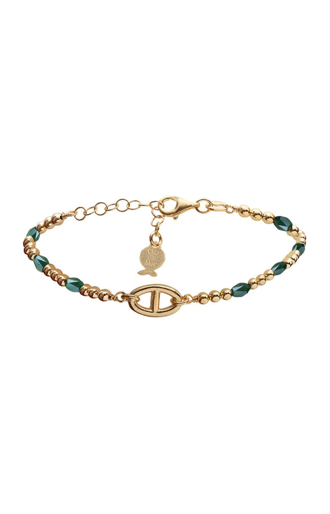 Bracelet - Argent doré & cristal
