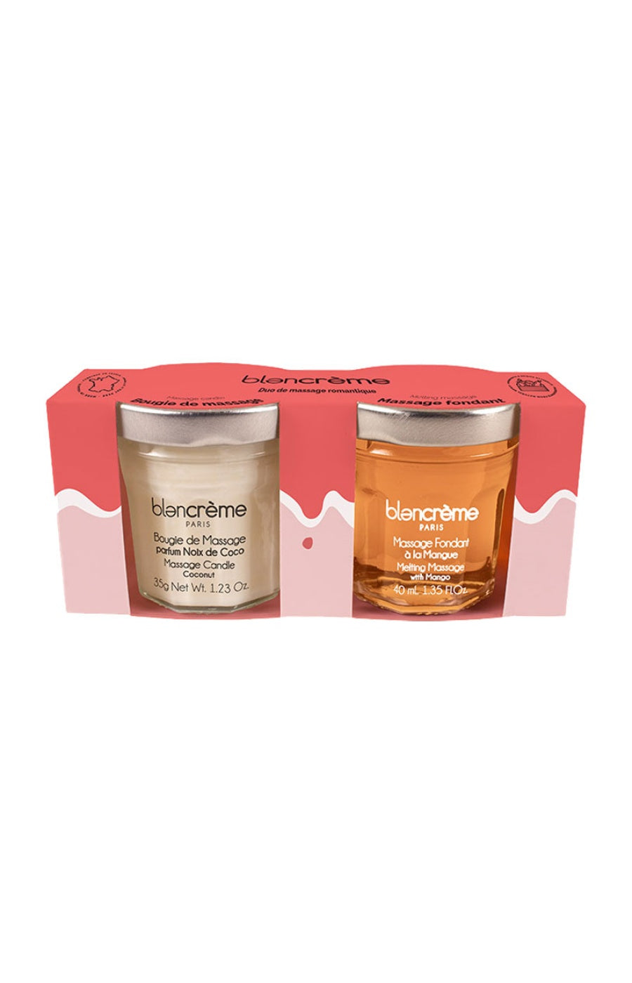 Coffret massage romantique - Noix de coco & mangue - 2 produits