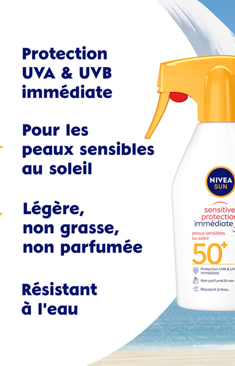 Spray protecteur SPF 50+ - Protection Sensitive Immediate Protect+ - 270 ml