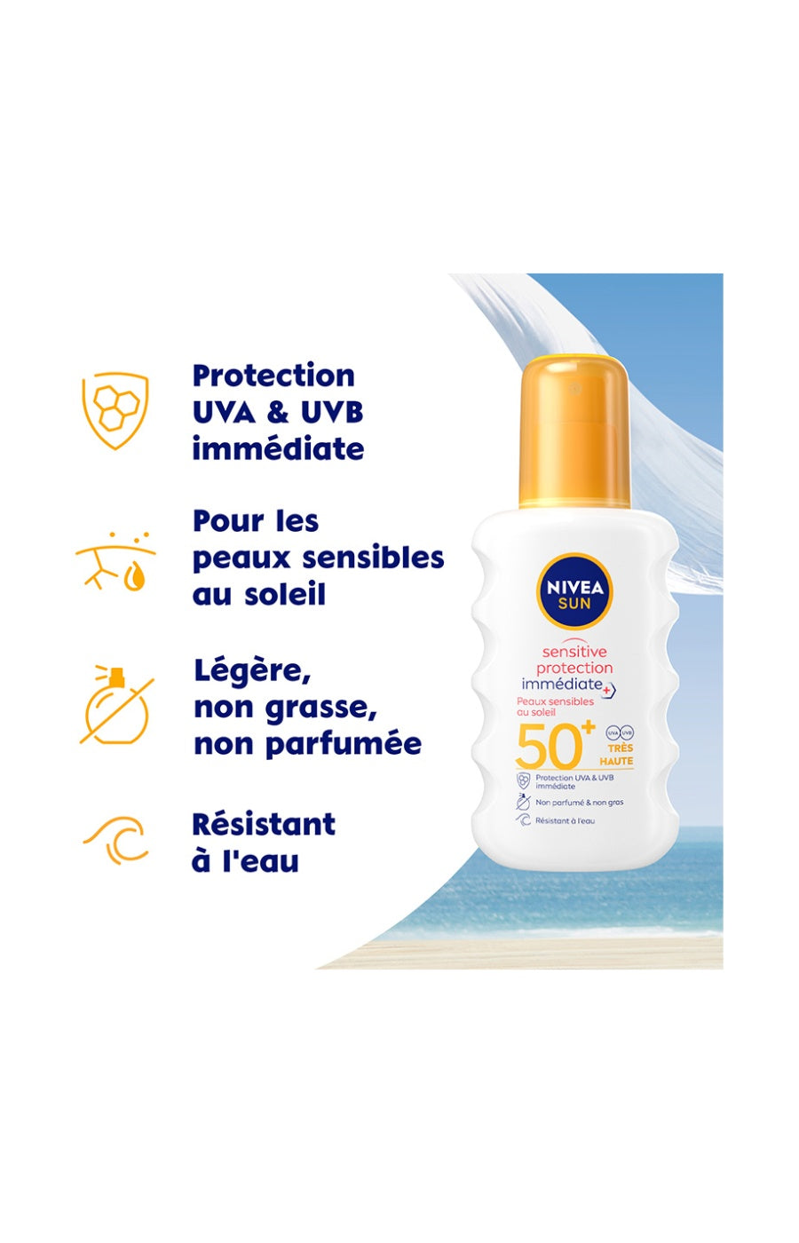 Spray protecteur SPF 50+ - Sensitive Immediate Protect - 200 ml
