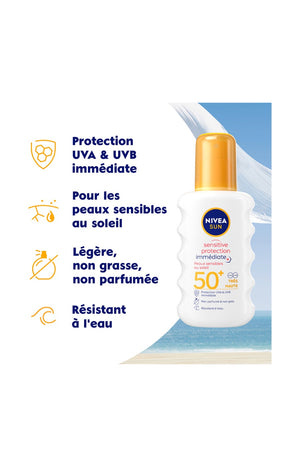 Spray protecteur SPF 50+ - Sensitive Immediate Protect - 200 ml