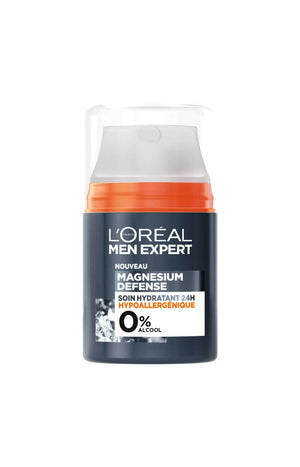 Soin hydratant - Magnésium & acide hyaluronique - Peaux sensibles - Homme