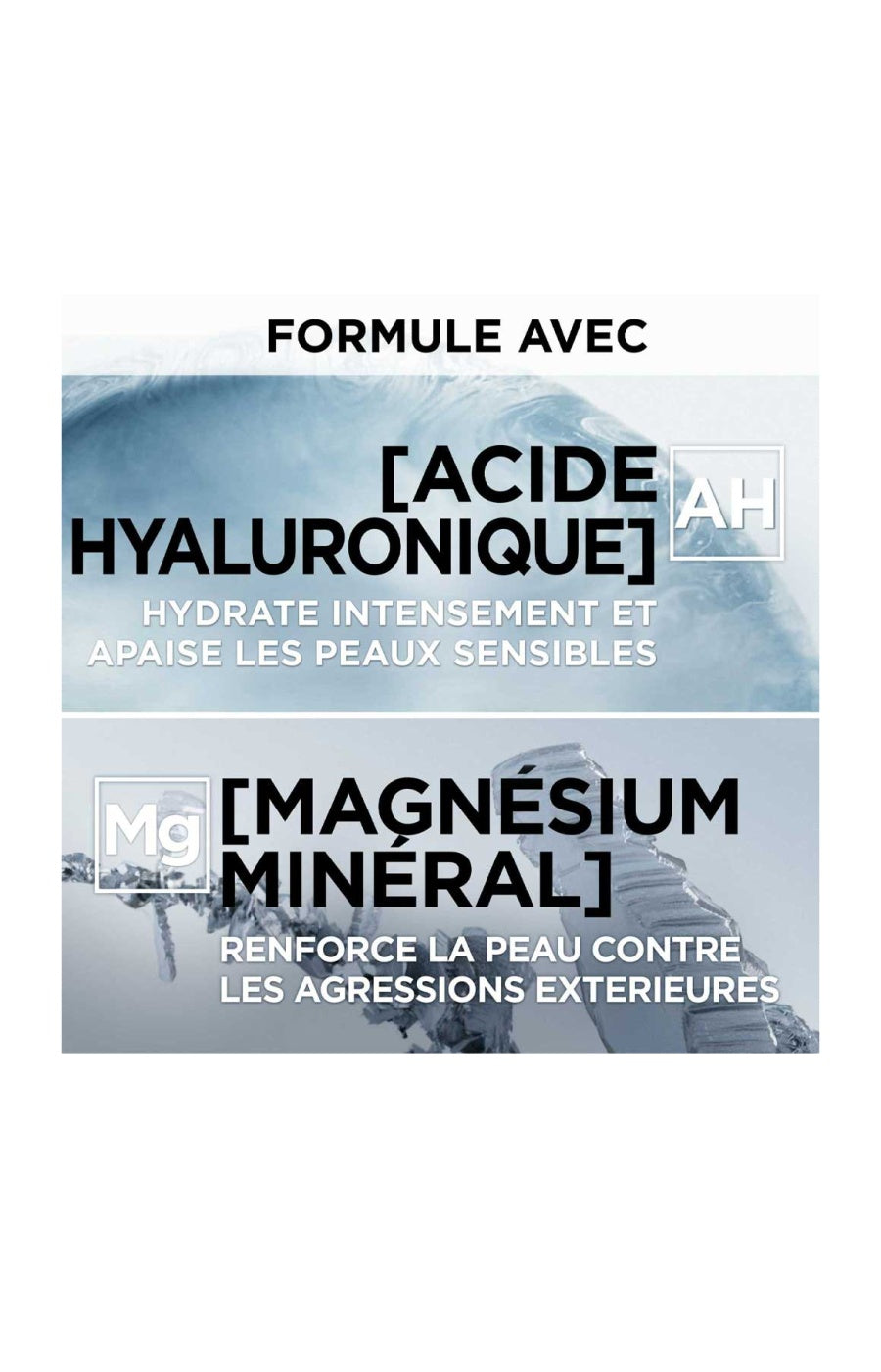 Soin hydratant - Magnésium & acide hyaluronique - Peaux sensibles - Homme