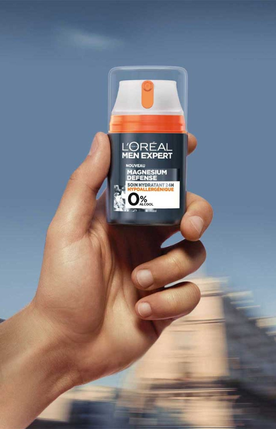 Soin hydratant - Magnésium & acide hyaluronique - Peaux sensibles - Homme