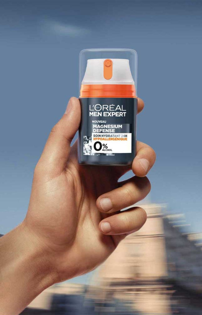 Soin hydratant - Magnésium & acide hyaluronique - Peaux sensibles - Homme