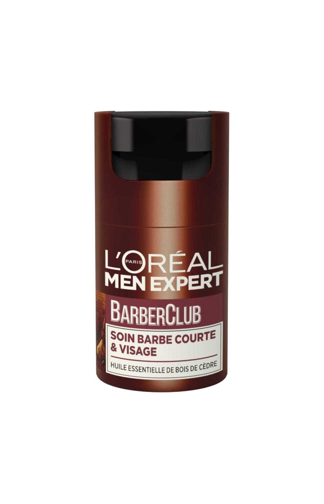 Soin hydratant - Men Expert Barber Club - Bois de cèdre - Barbe courte & visage - Homme - 50 ml