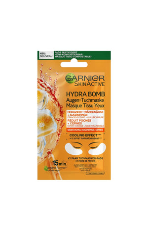 Masque tissu anti-fatigue - Hydrabomb - Jus d'orange - Yeux - 1 paire