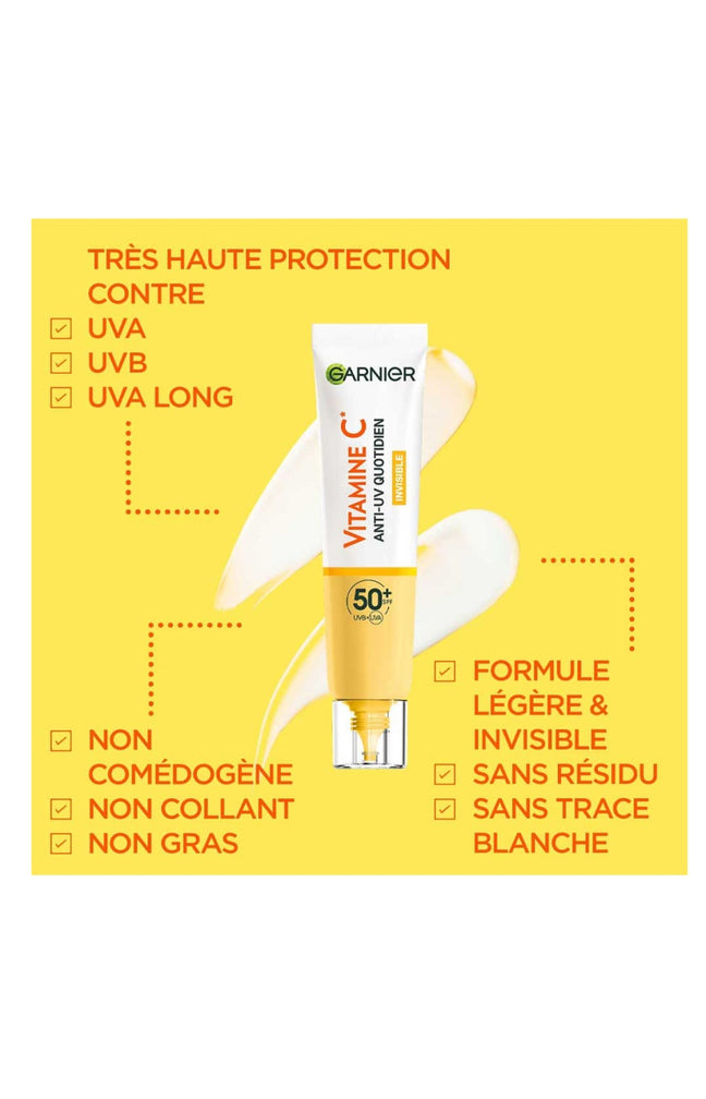 Fluide anti-tâches SPF 50+ - Invisible - Vitamine C - Visage