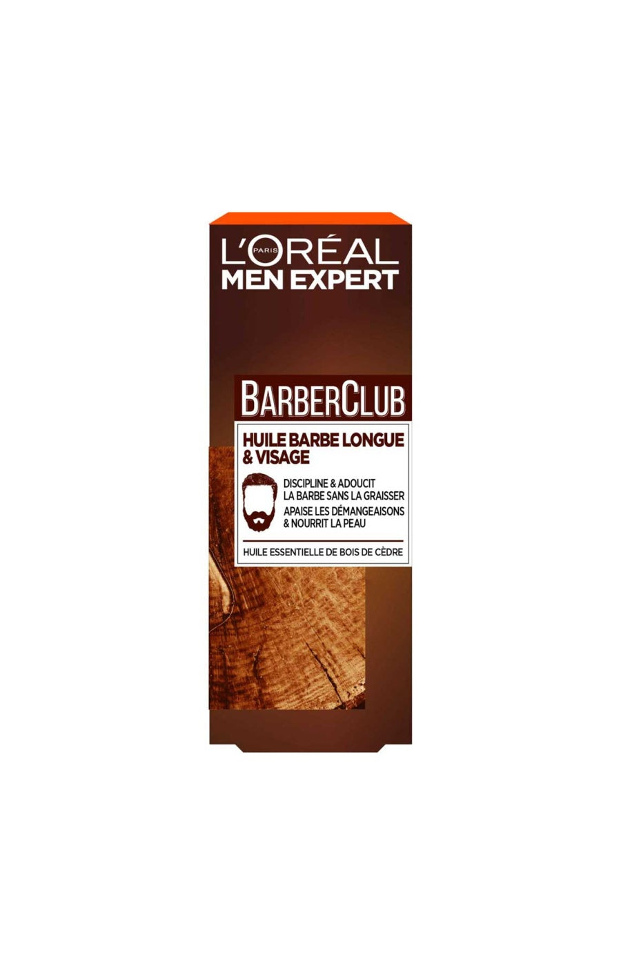 Huile à barbe - Men expert Barber Club - Bois de cèdre - Visage - 30 ml