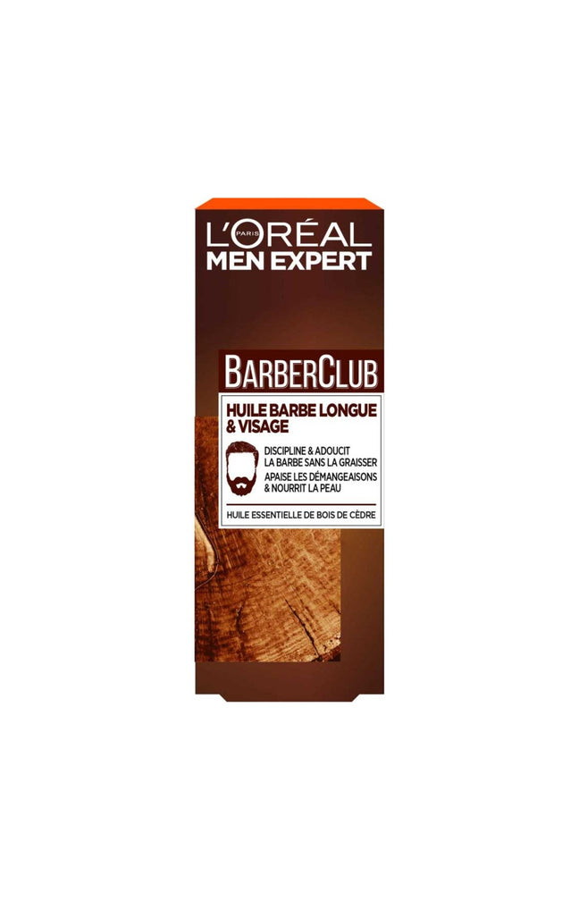 Huile à barbe - Men expert Barber Club - Bois de cèdre - Visage - 30 ml