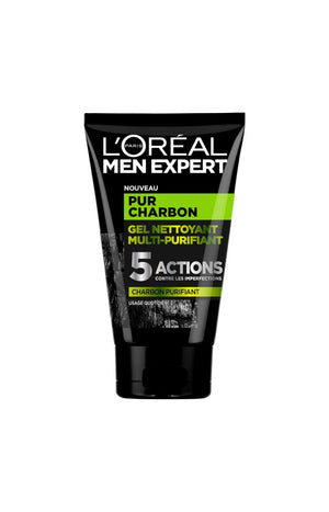 Gel nettoyant multi-purifiant - Men expert Pur charbon - Visage