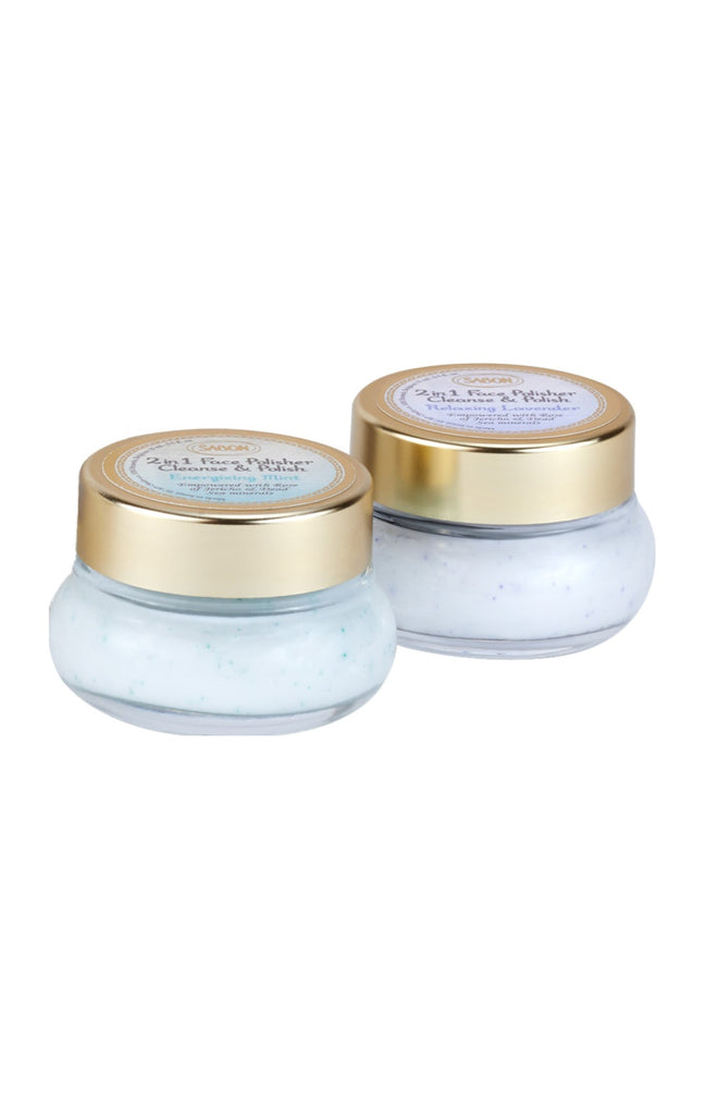 Exfoliants 2-en-1 - Menthe & lavande - Visage - 2 produits