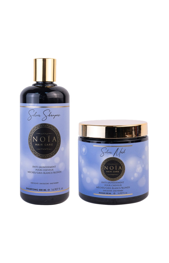 Routine anti-jaunissement - Cheveux blonds, blancs ou gris - 2 x 500 ml