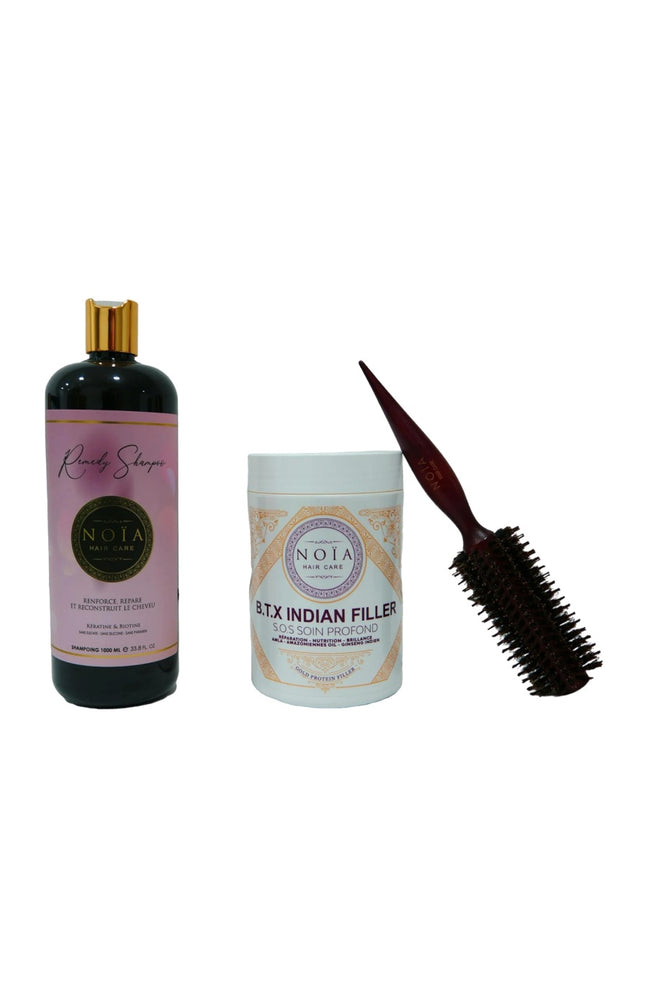 Routine renforçante & réparatrice - Kératine & biotine - Cheveux abîmés - 3 produits