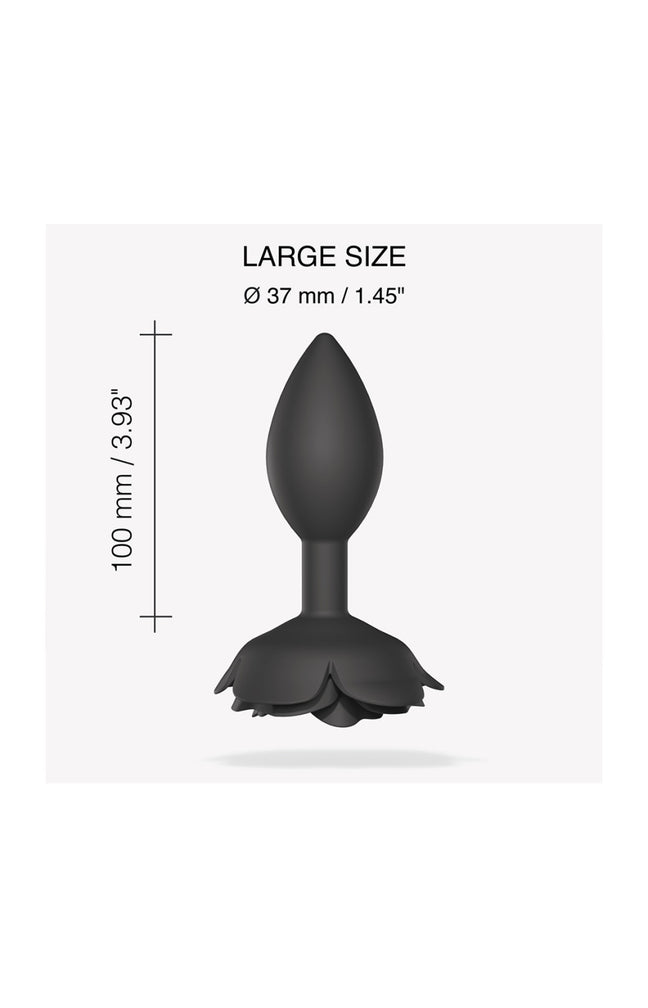 Plug anal - Open rose - Taille L - Noir