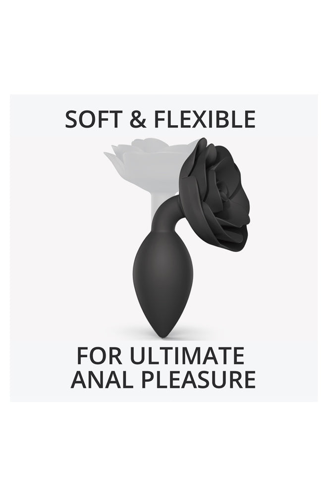 Plug anal - Open rose - Taille L - Noir