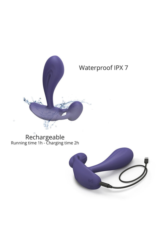 Vibromasseur télécommandé - Wiity - Violet - 10 modes
