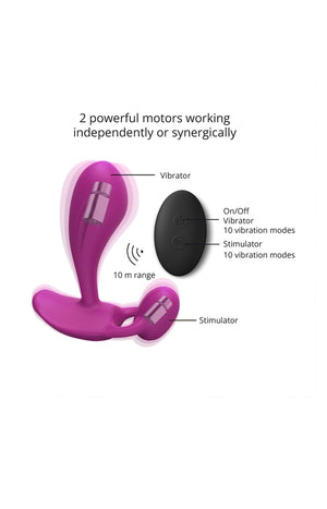 Vibromasseur télécommandé - Wiity - Rose - 10 modes