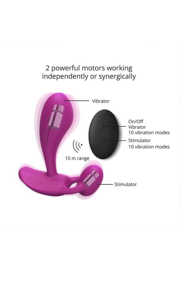 Vibromasseur télécommandé - Wiity - Rose - 10 modes