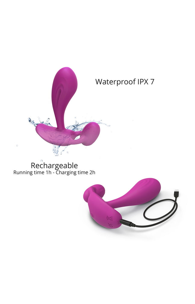 Vibromasseur télécommandé - Wiity - Rose - 10 modes