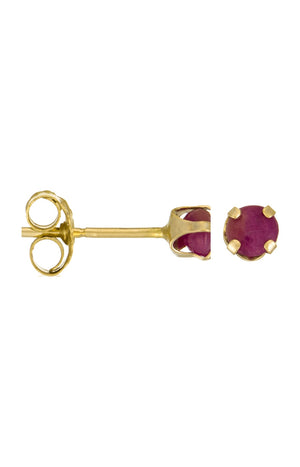 Boucles d'oreilles Puces Rubis - Or jaune 375/1000 & rubis 0,17ct/2
