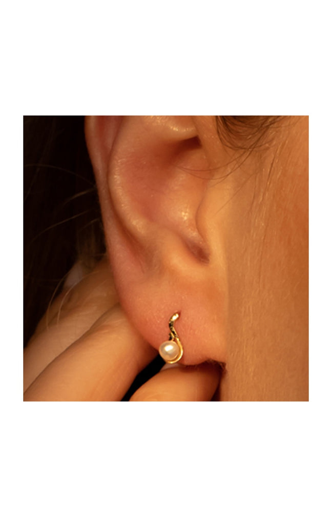 Boucles d'oreilles Goutte Perlée - Or jaune 375/1000 & perle