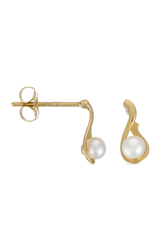 Boucles d'oreilles Goutte Perlée - Or jaune 375/1000 & perle