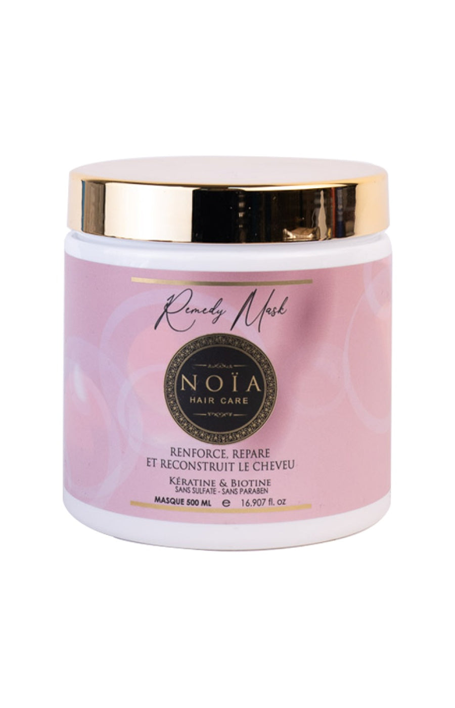 Masque renforçant & réparateur - Kératine & biotine - Cheveux abîmés - 500 ml
