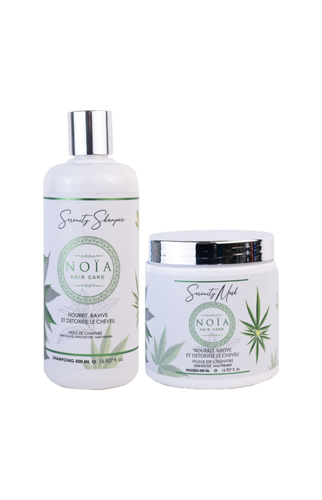 Routine nourrissante & détoxifiante - Huile de chanvre - Cuirs chevelus sensibles - 2 x 500 ml