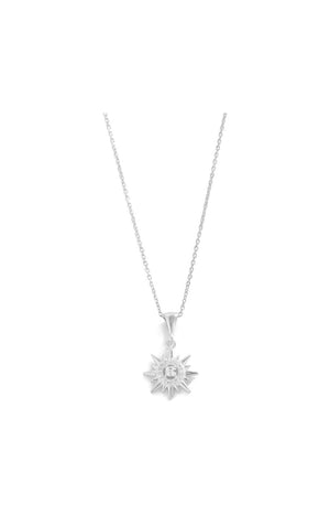Collier soleil - Argent 925/000 & zircons