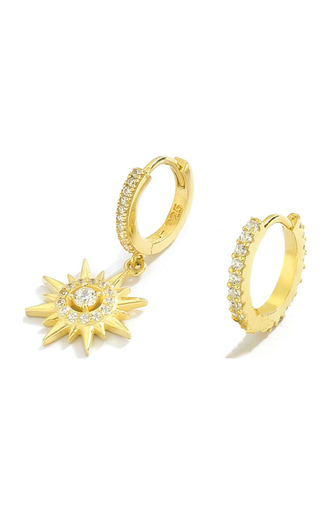 Boucles d'oreilles - Argent 925/000 plaqué or & zircons