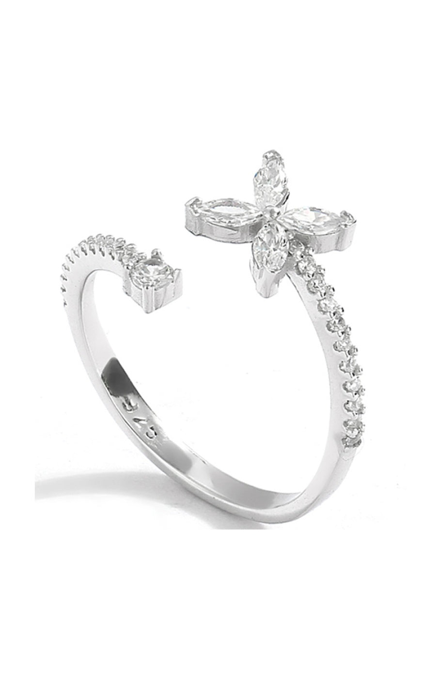 Bague réglable - Argent 925/000 & zircons