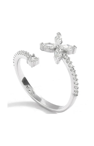 Bague réglable - Argent 925/000 & zircons