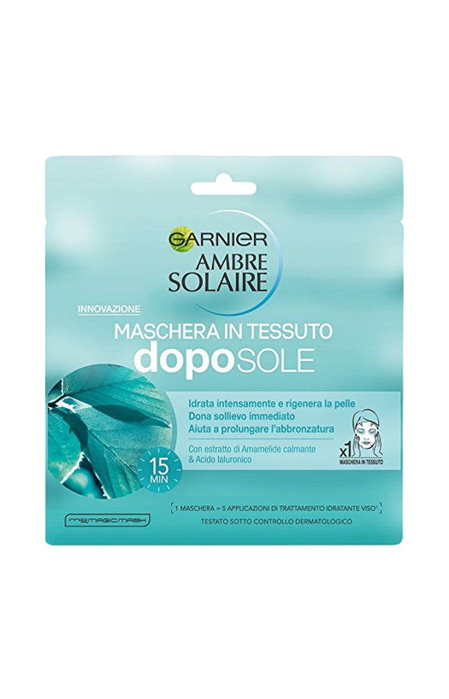 Masque en tissu hydratant après-soleil - Acide hyaluronique - Visage - Unidose