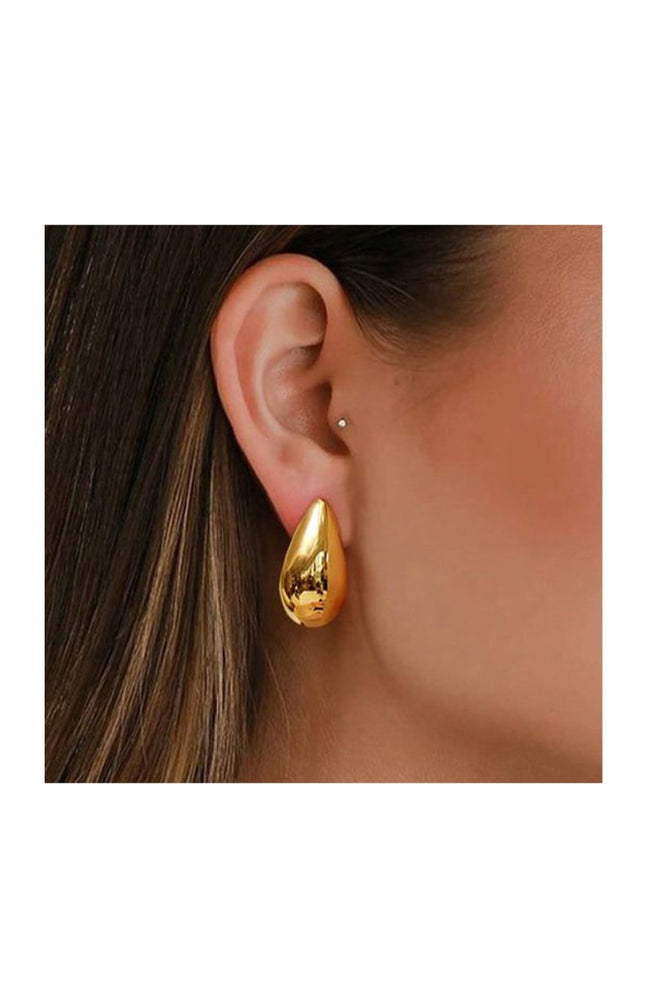 Boucles d'oreilles goutte - Laiton plaqué or