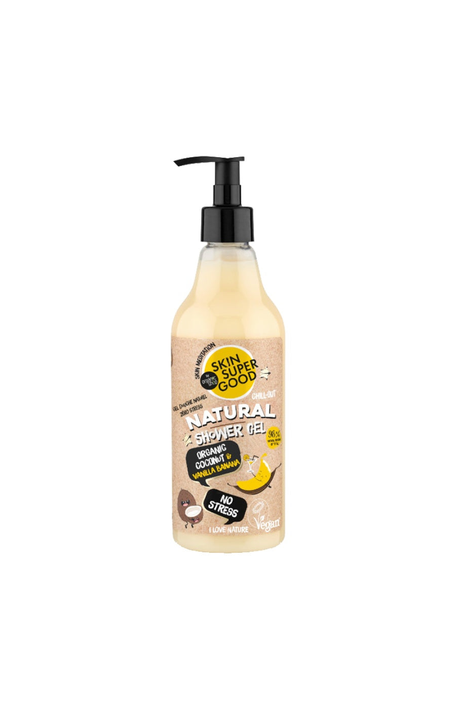 Gel douche apaisant - Noix de coco, banane & vanille - 500 ml