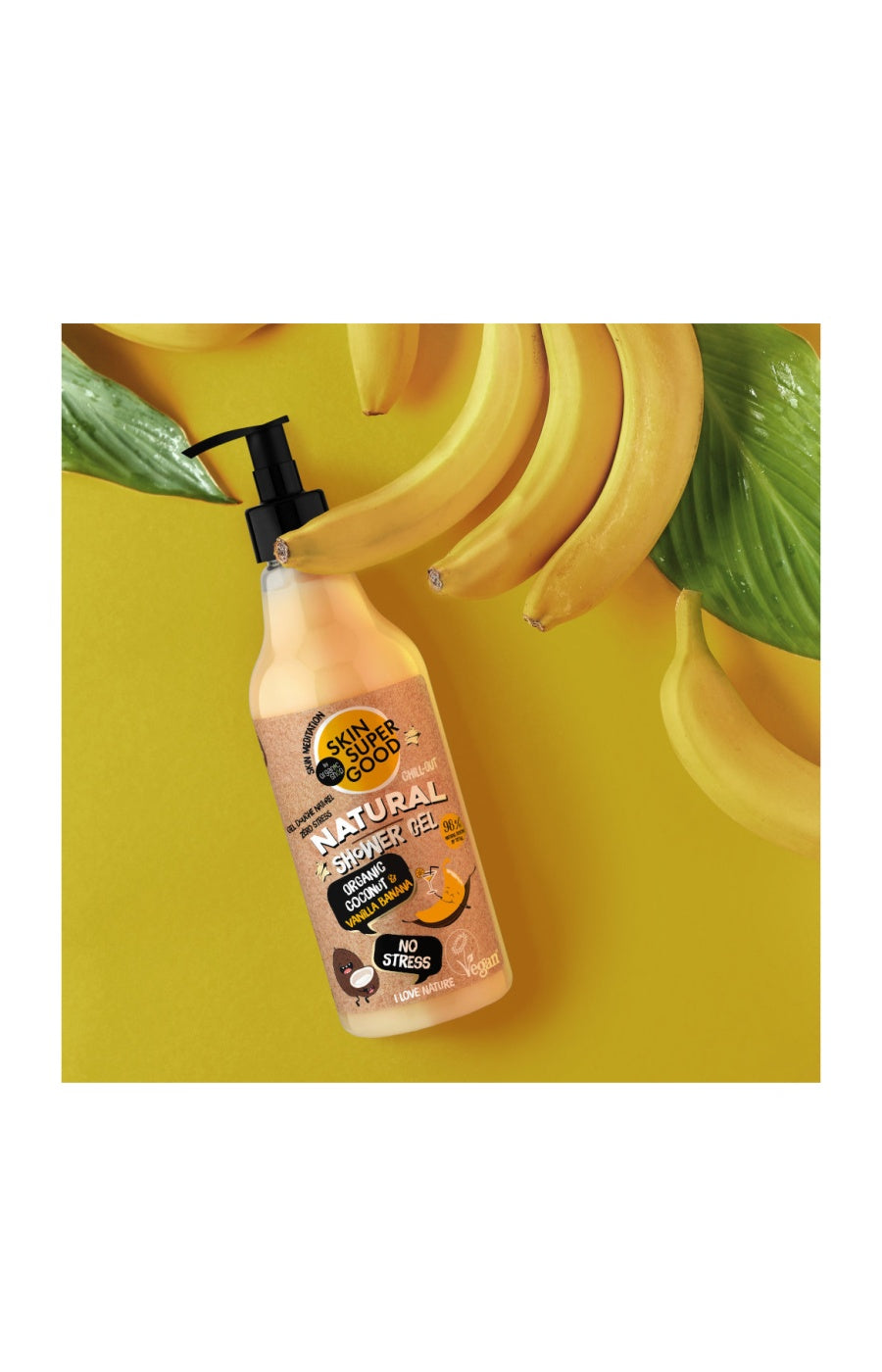 Gel douche apaisant - Noix de coco, banane & vanille - 500 ml