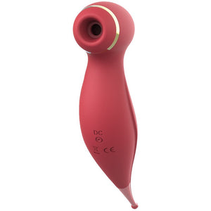 Stimulateur clitoridien par succion & vibromasseur point G - 10 modes - Rouge