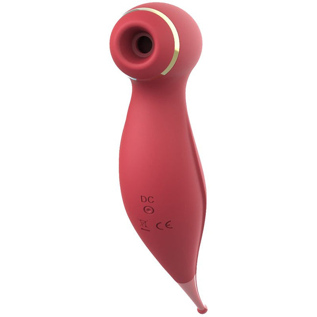 Stimulateur clitoridien par succion & vibromasseur point G - 10 modes - Rouge