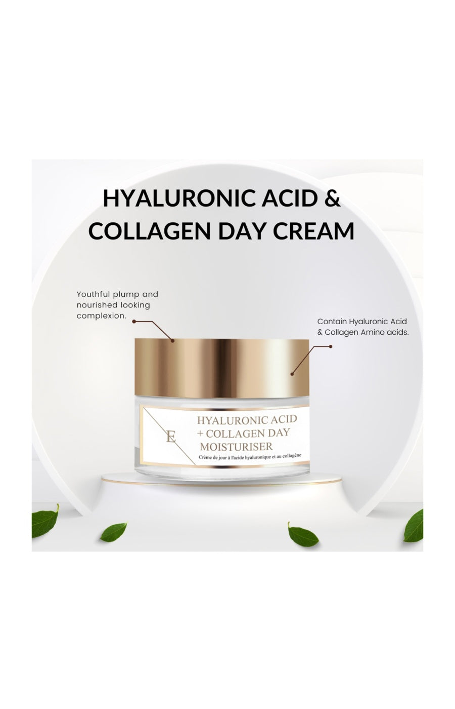 Crème de jour anti-âge - Acide hyaluronique & collagène - Peaux matures