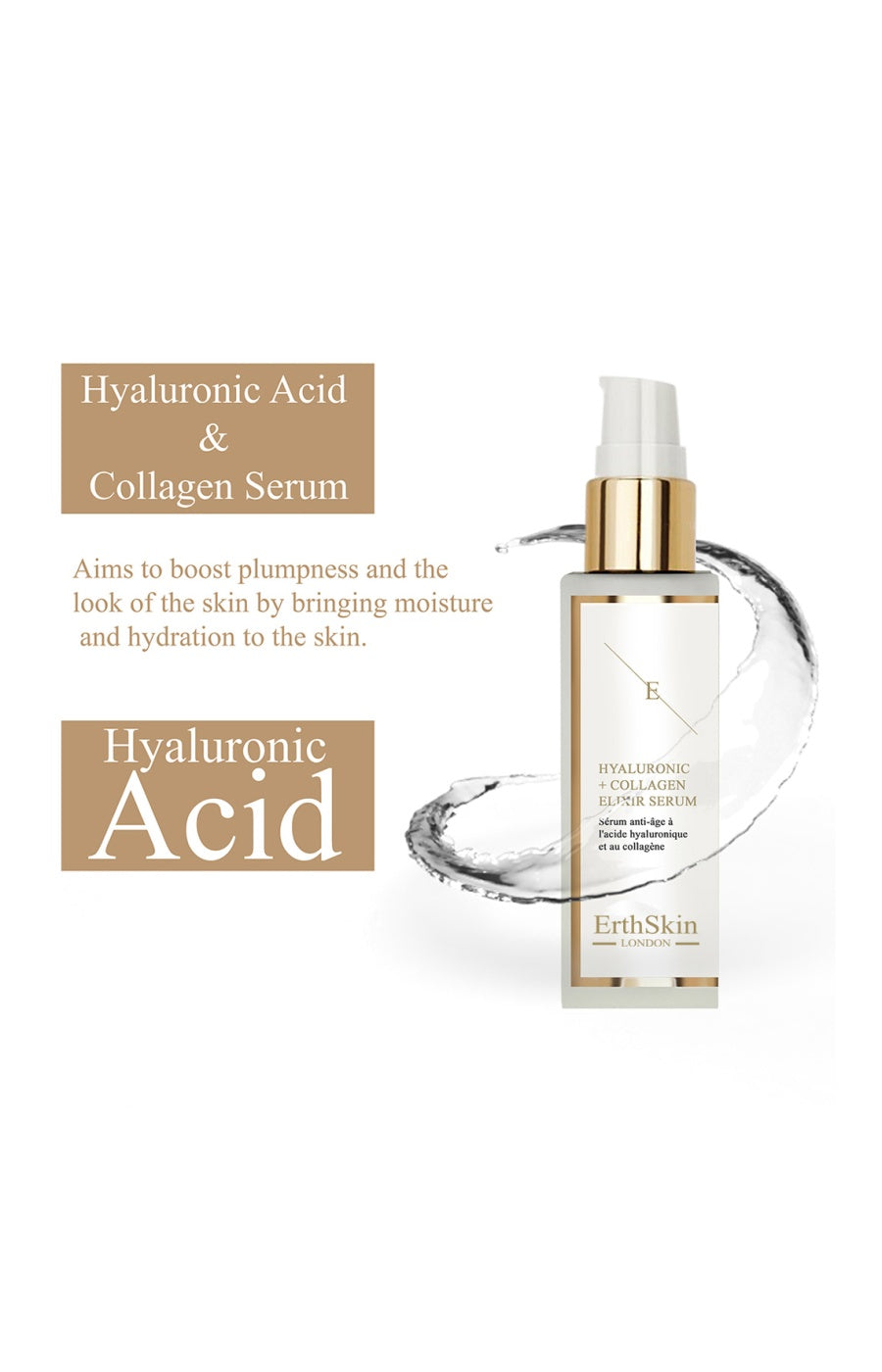 Sérum anti-âge - Acide hyaluronique & collagène - Peaux matures