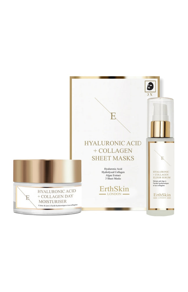 Routine anti-âge - Acide hyaluronique & collagène - Peaux matures - 3 produits