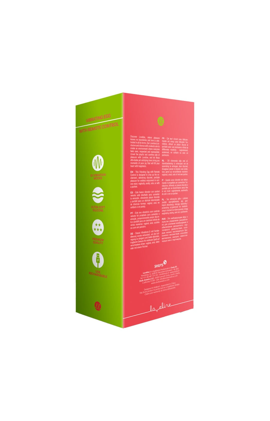 Œuf vibrant télécommandé - 10 programmes - Rouge