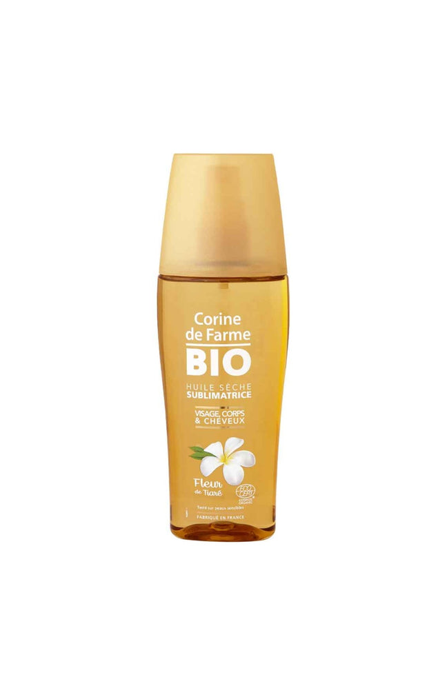 Huile sèche sublimatrice bio - Huile d'argan & monoï - Visage, corps & cheveux - 150 ml
