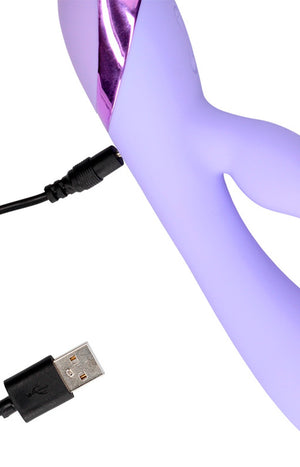 Smooth Silicone Rabbit Vibrator - Digital Lavender