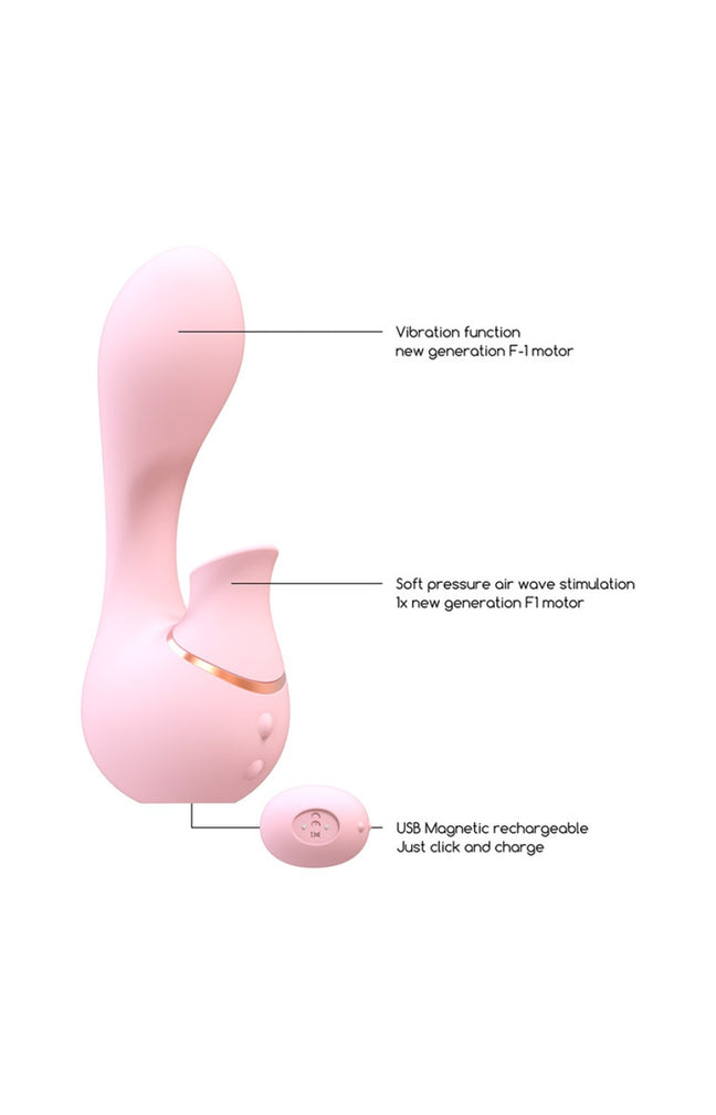 Vibromasseur point G & stimulateur de clitoris - Mythical - Rose
