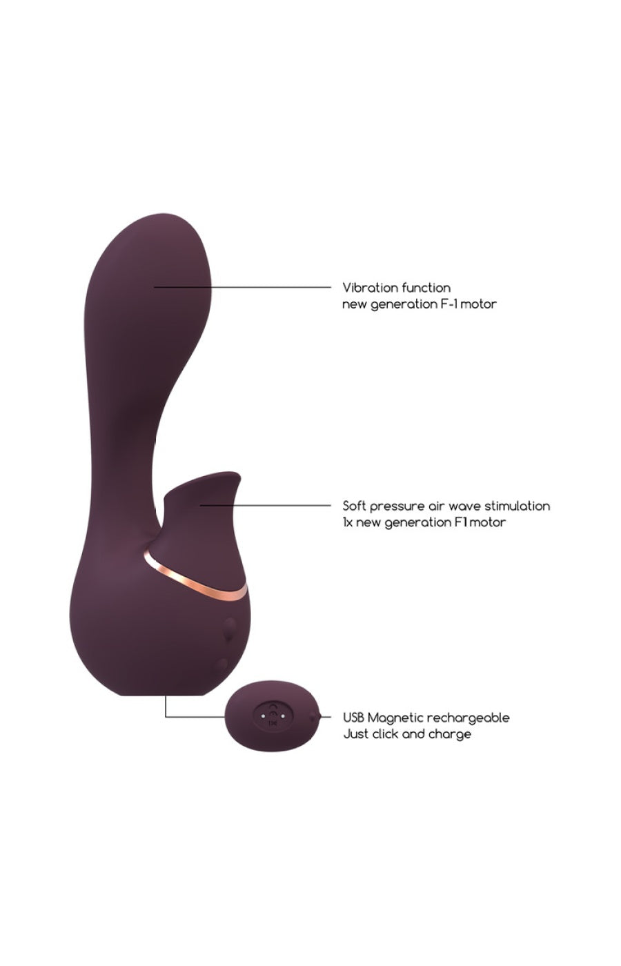 Vibromasseur point G & stimulateur de clitoris - Mythical - Violet